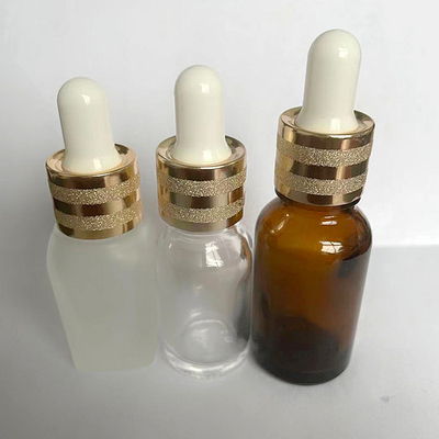 สกรูทองหยดน้ำมันหอมระเหยท็อปส์อลูมิเนียมพลาสติก 13mm 15ml Dropper หมวก
